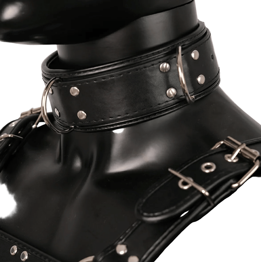 Harness, Cuff, Collar Bundle Black - The Pup Play Hub