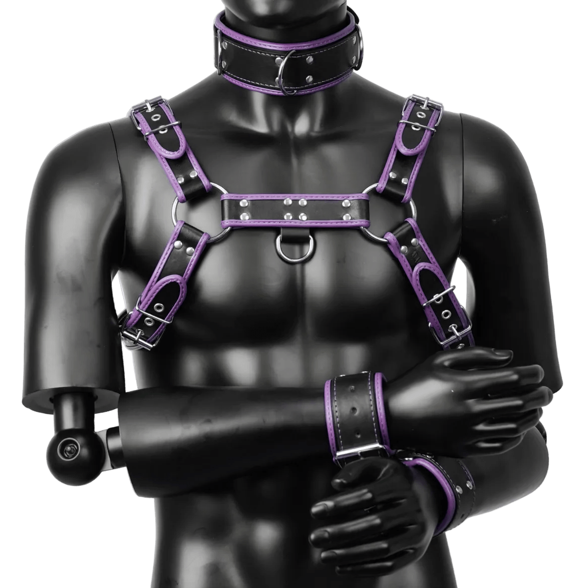 Harness, Cuff, Collar Bundle Purple - The Pup Play Hub