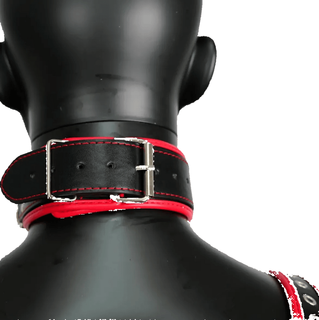 Harness, Cuff, Collar Bundle Red - The Pup Play Hub