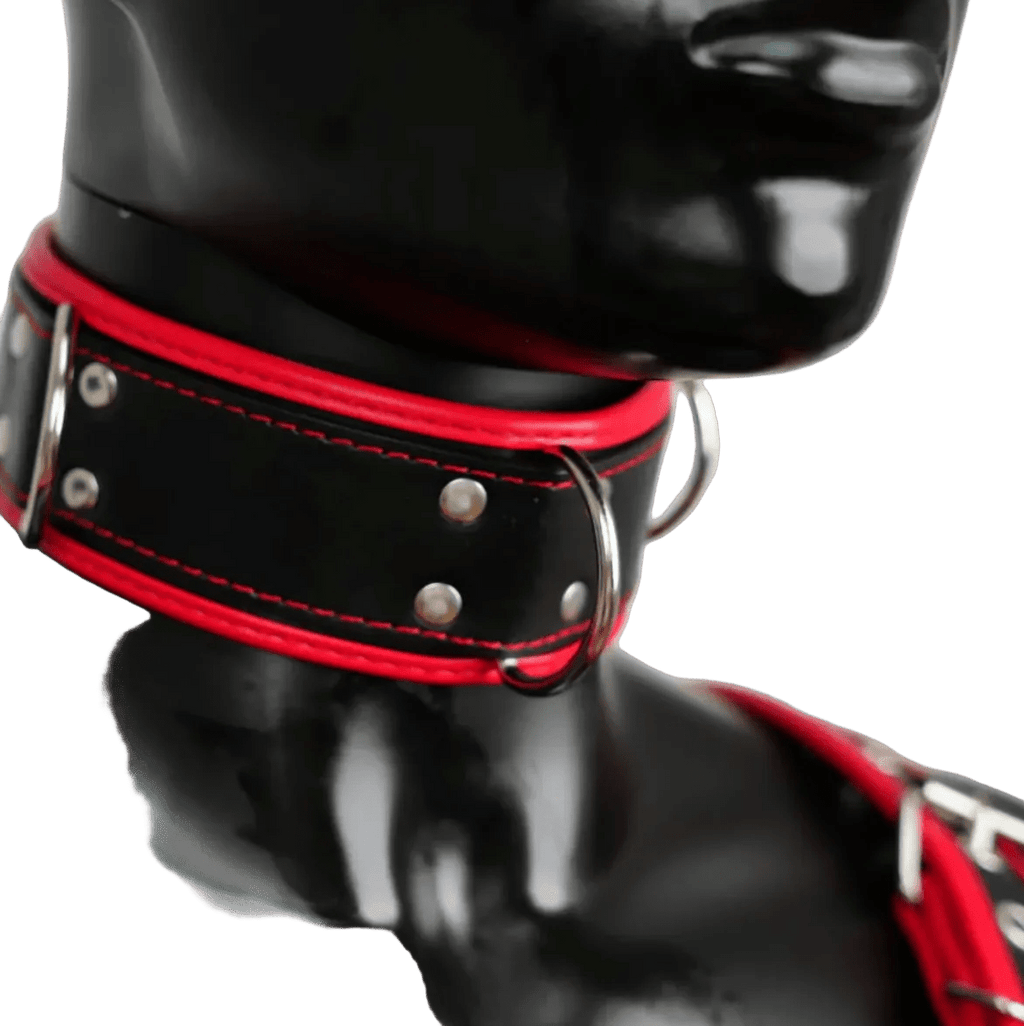 Harness, Cuff, Collar Bundle Red - The Pup Play Hub