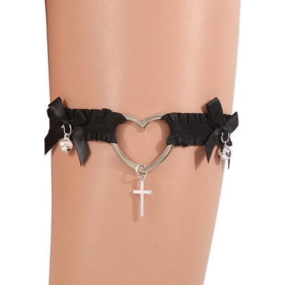 Heart Cross Femboy Leg Garter