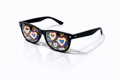 White Heart Diffraction Glasses