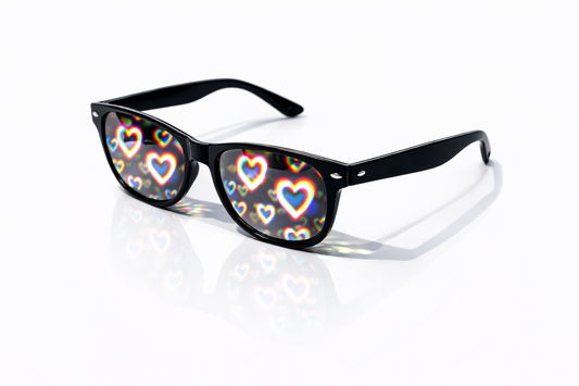 Black Heart Diffraction Glasses