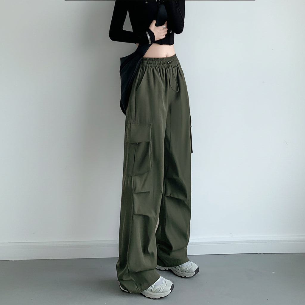 High-Waist Femboy Parachute Pants