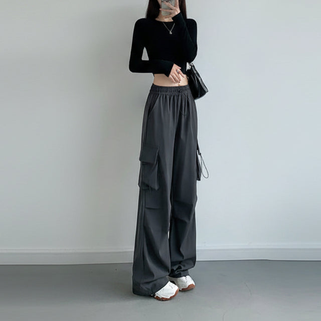 High-Waist Femboy Parachute Pants