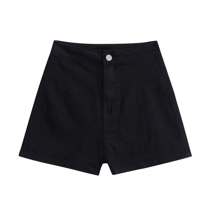 High-waisted Denim Shorts