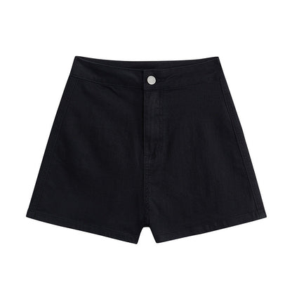 High-waisted Denim Shorts