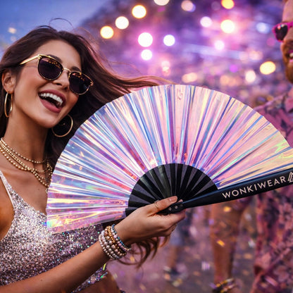 Mermaid Wishes Iridescent Festival Fan