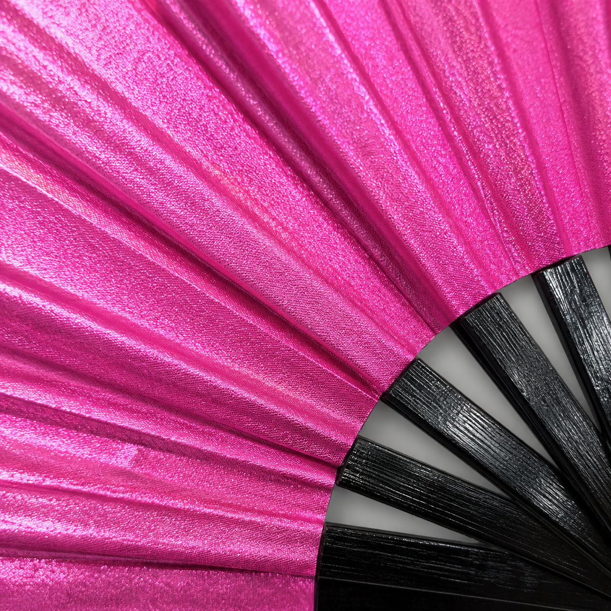 Hot Pink Shimmer Metallic XL Festival Fan