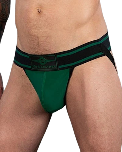 Mr.S Leather Bold Colour Jock Strap Hunter Green