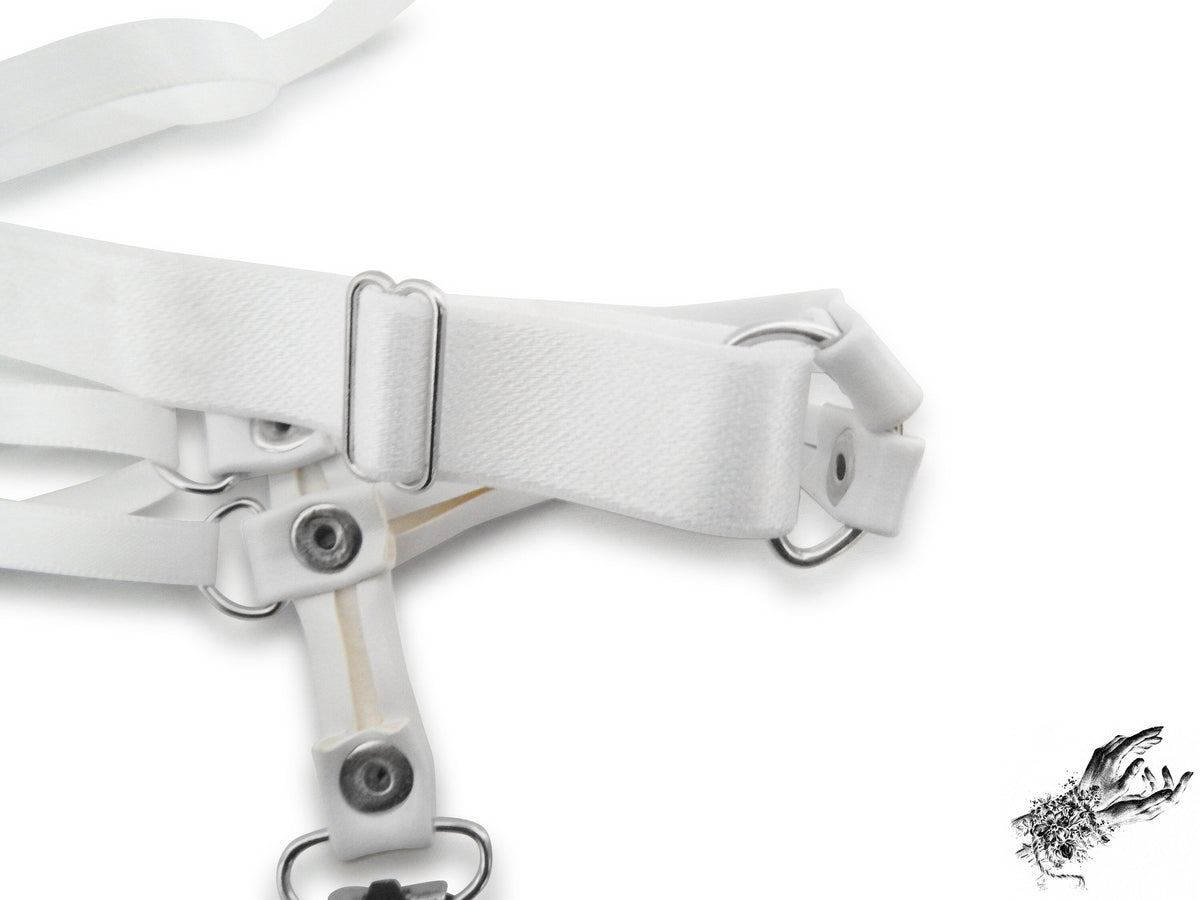 White Corset Lacing Garter