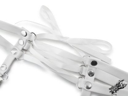 White Corset Lacing Garter