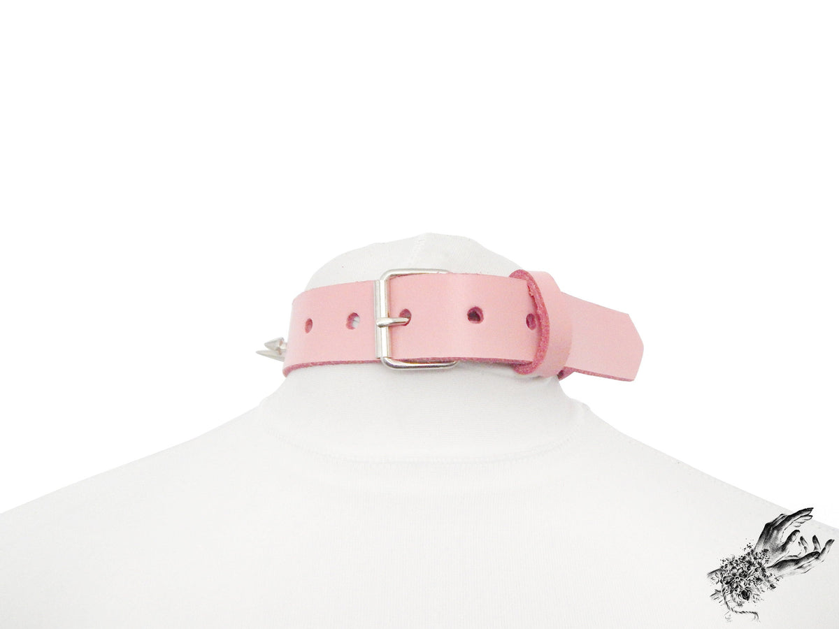 Pink Studded Double O Ring Choker