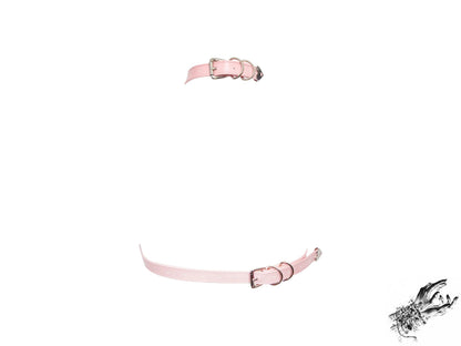 Pink Vegan Leather D Ring Harness Bra