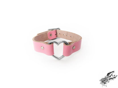 Pink Heart Ring Ankle Cuffs