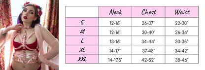 Pink Vegan Leather Corset Harness Bra