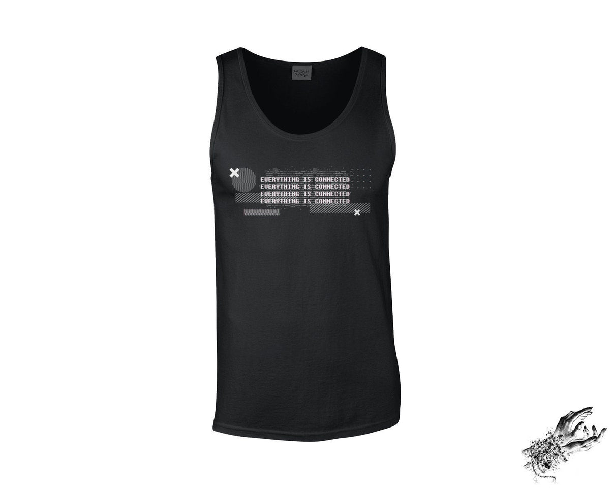 Black Everything Is Connected Unisex Tank Top