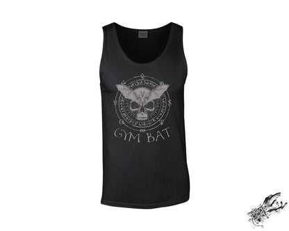 Black Gym Bat Skull Unisex Tank Top