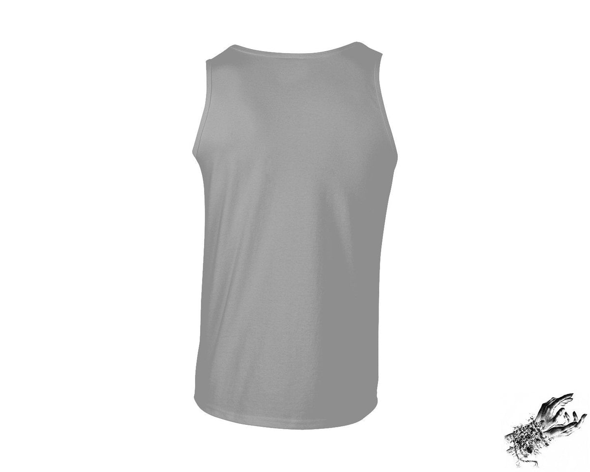 Grey and Black Occult Hand Print Unisex Tank Top