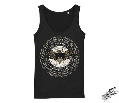 Black Occult Moth Unisex Tank Top