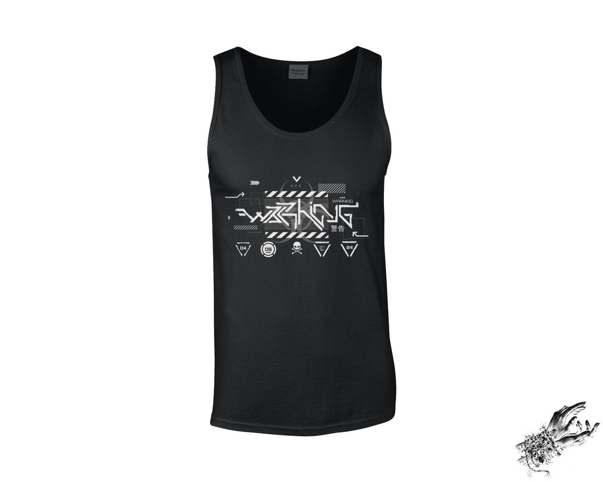 Black Warning Unisex Tank Top