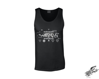 Black Warning Unisex Tank Top