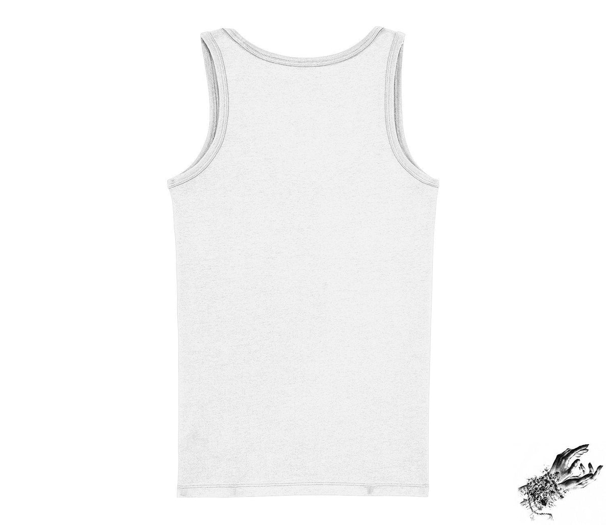 White Occult Hand Print Unisex Tank Top