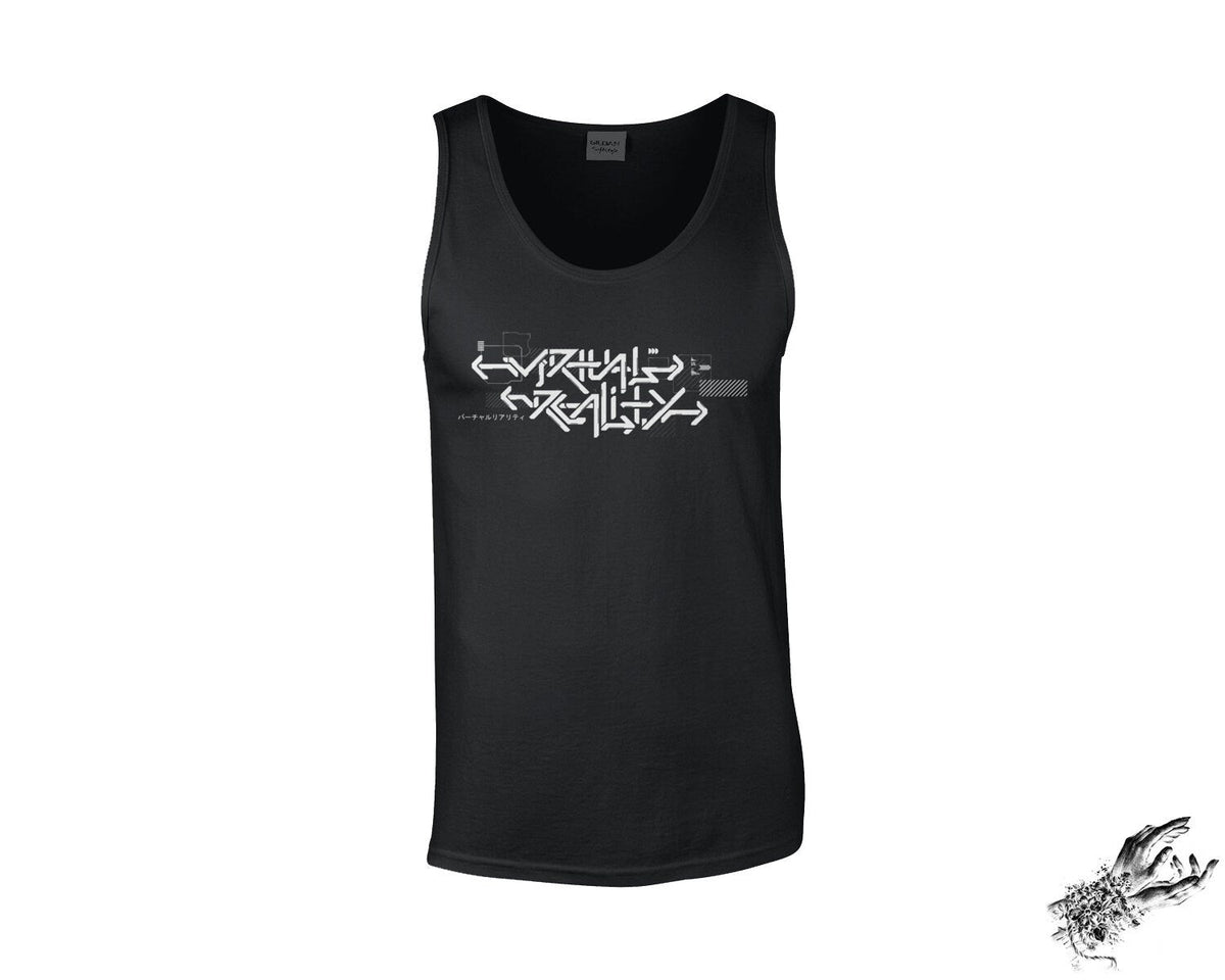 Black Virtual Reality Unisex Tank Top