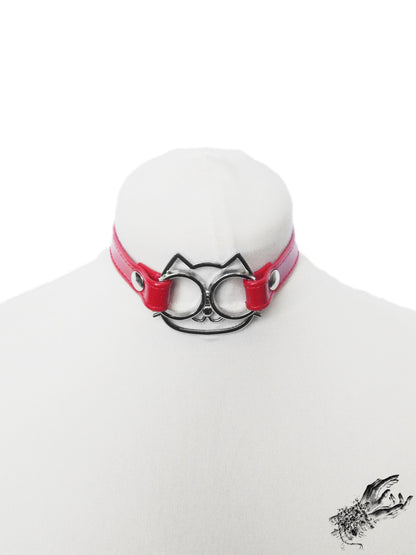 Red Cat Choker - LARGE SIZE