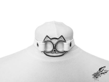 White Cat Choker - LARGE SIZE