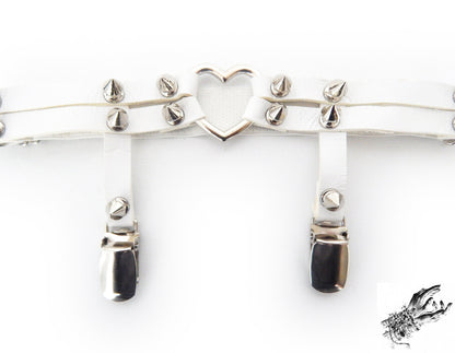 White Heart Ring Garter