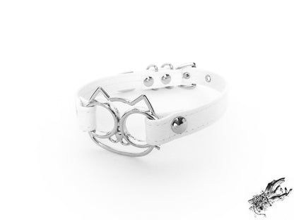 White Cat Choker - LARGE SIZE
