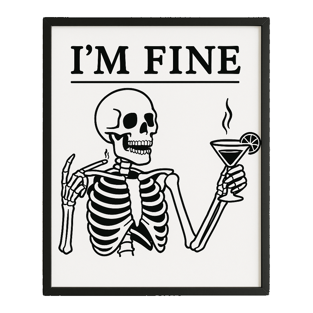 I'M FINE Print In Frame - The Pup Play Hub