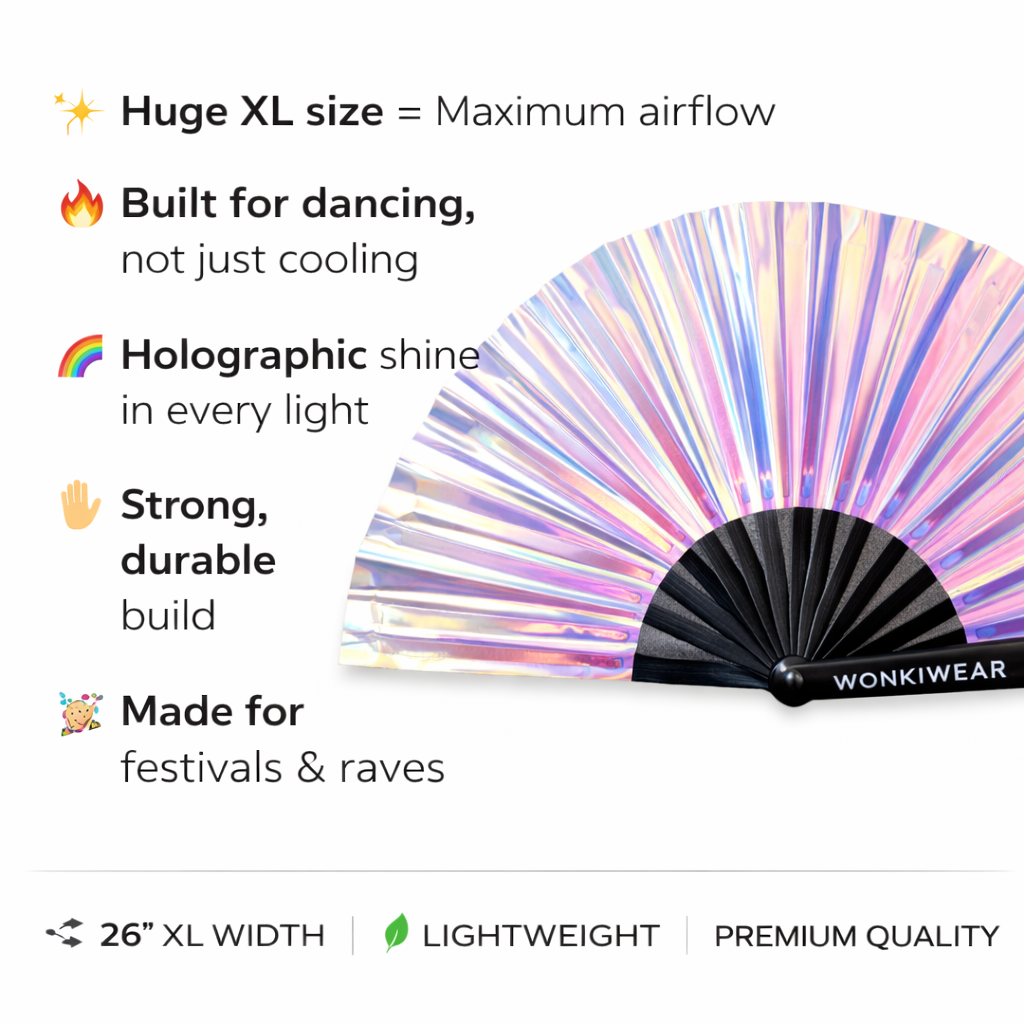 Mermaid Wishes Iridescent Festival Fan