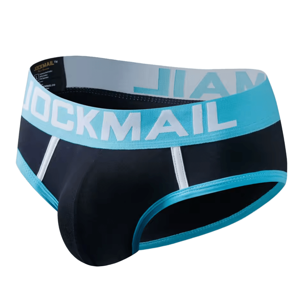 Jockmail Classic Briefs Blue/Black - The Pup Play Hub