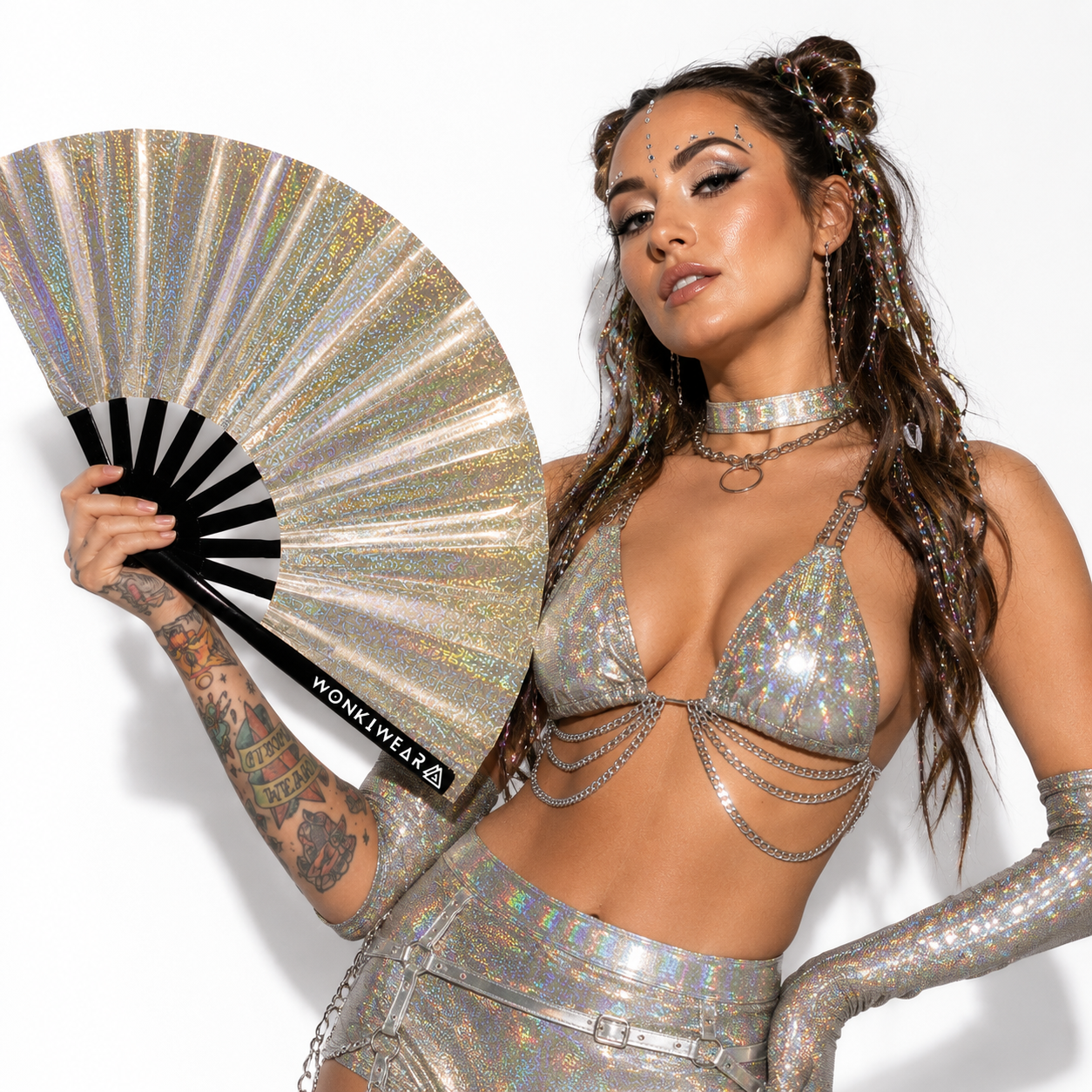 Jupiter Galaxy Iridescent Festival Fan