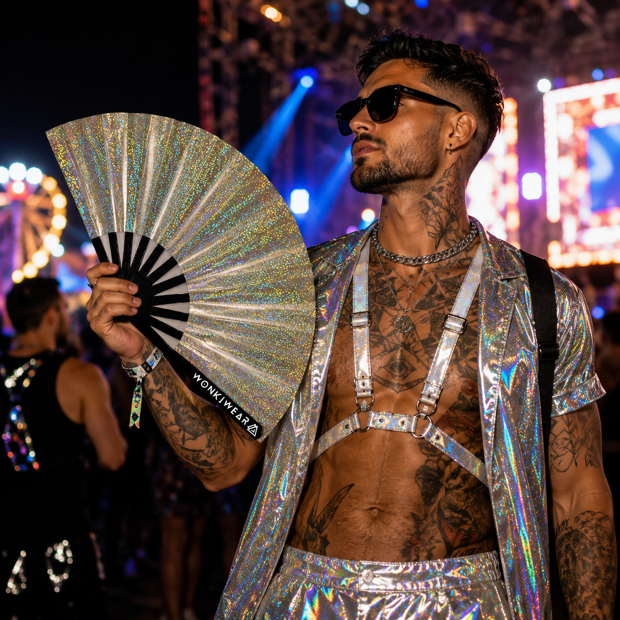 Jupiter Galaxy Iridescent Festival Fan