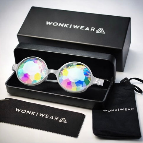 Black Whirlpool Kaleidoscope Glasses