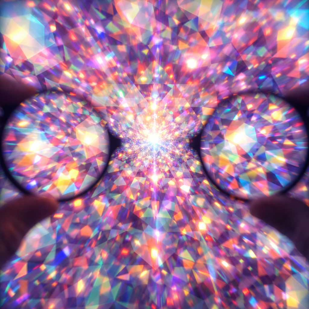 Black Whirlpool Kaleidoscope Glasses