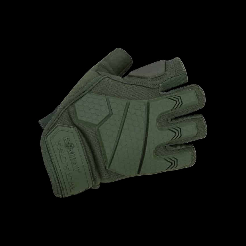 Kombat UK Alpha Fingerless Gloves - Olive - The Pup Play Hub