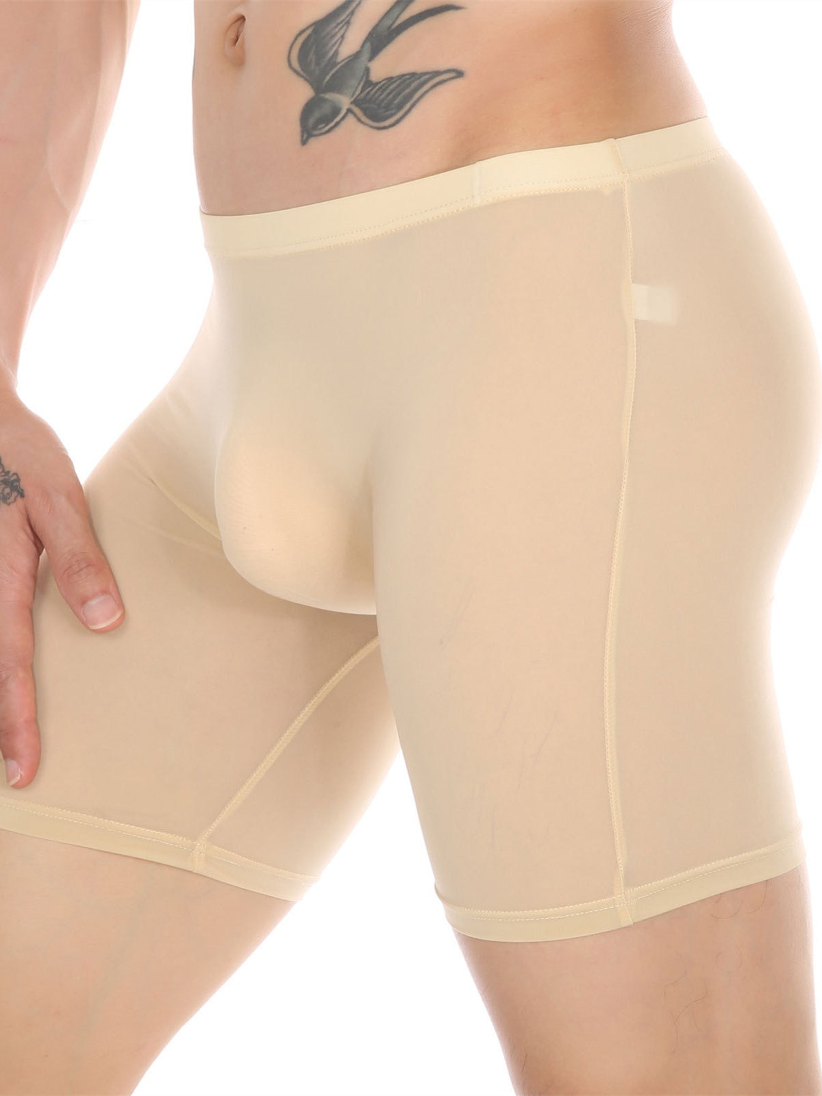 Men's Breathable Silky Seamless Boxer Briefs