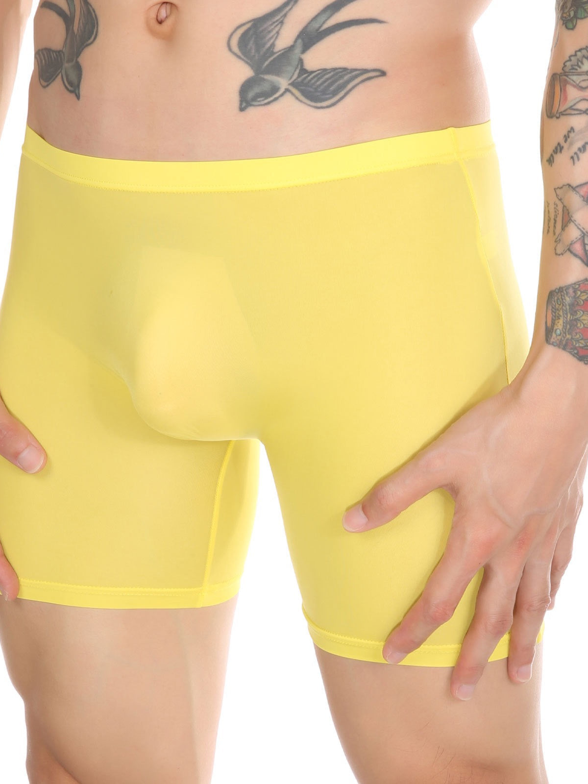 Men's Breathable Silky Seamless Boxer Briefs