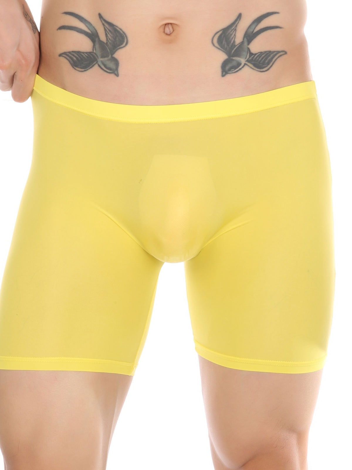 Men's Breathable Silky Seamless Boxer Briefs