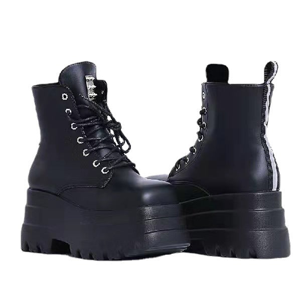 Lace-Up Platform Ankle Boots