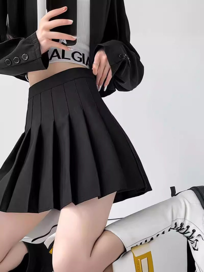 High Waist Summer Pleated Skirt