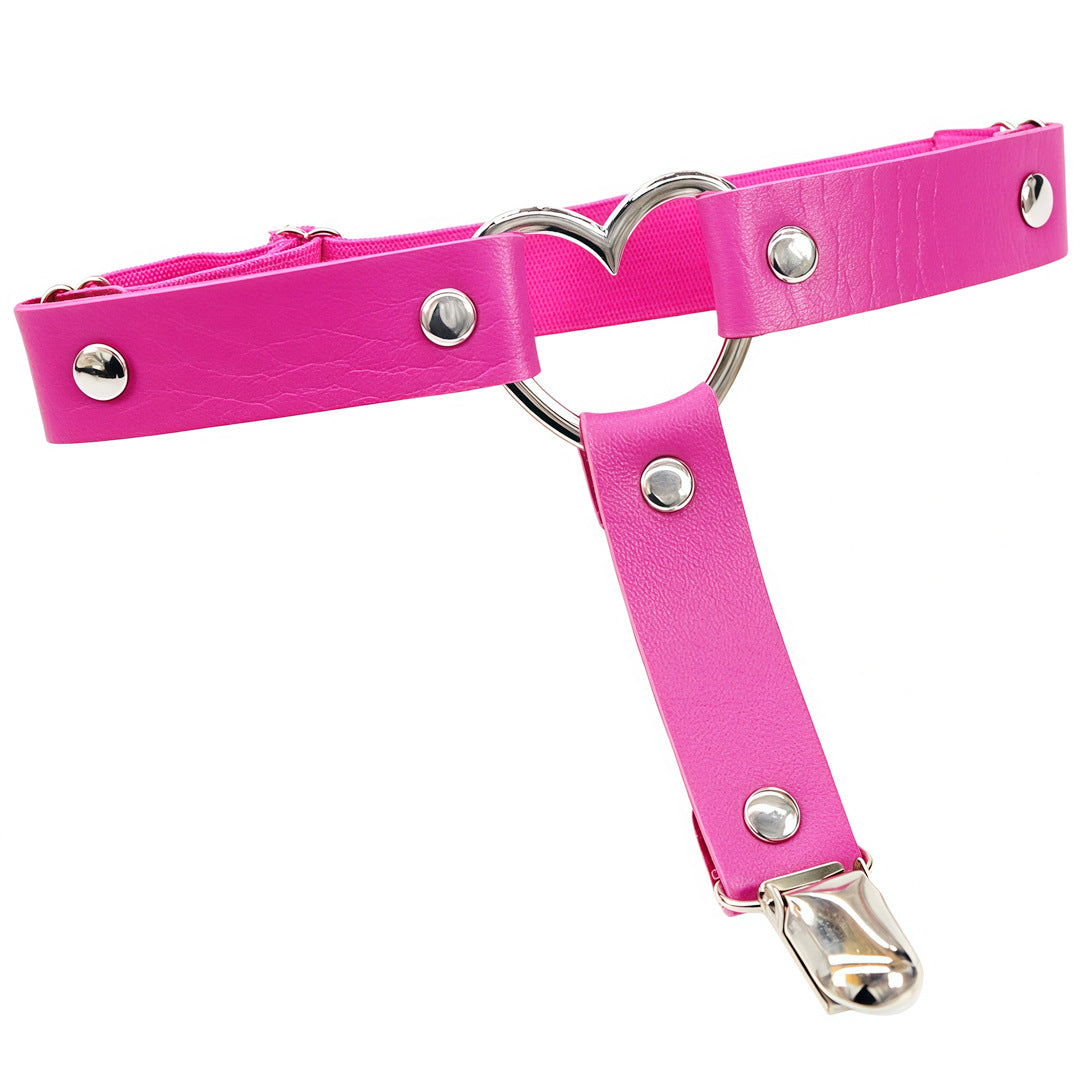 Leather Heart Femboy Thigh Garter