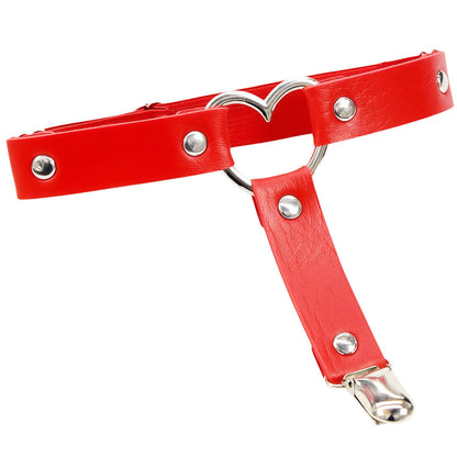 Leather Heart Femboy Thigh Garter