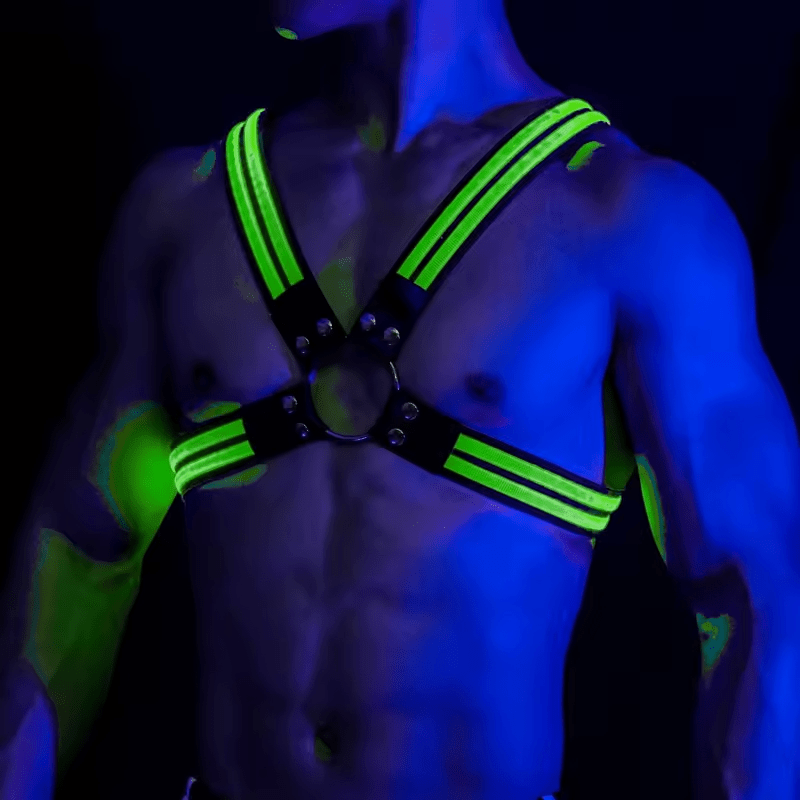 Led Cross Harness Green - The Pup Play Hub