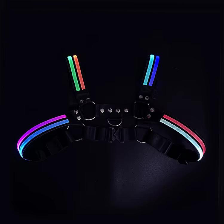 Led Halo Harness Multicolour - The Pup Play Hub