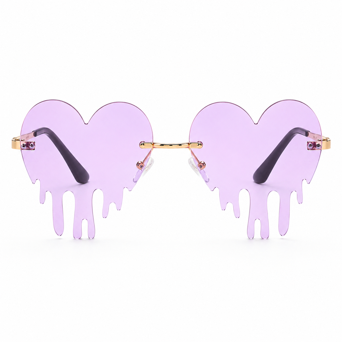 Lilac Dripping Heart Glasses